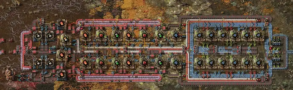 Factorio Gleba Iron and Copper Production