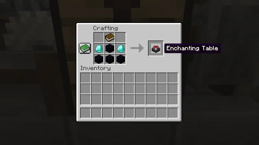 Minecraft Enchanting Table Crafting Recipe Screenshot