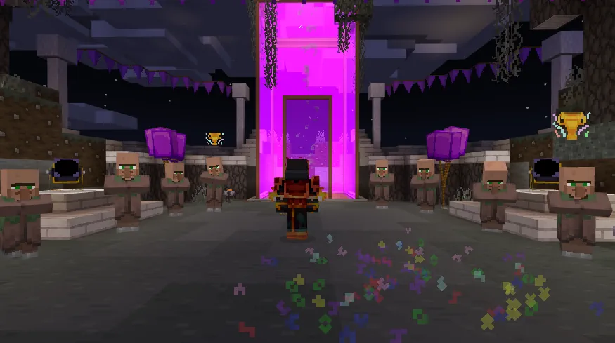 Minecraft Creaking Cape Challenge Two Confetti Cannon Six and Seven Screenshot