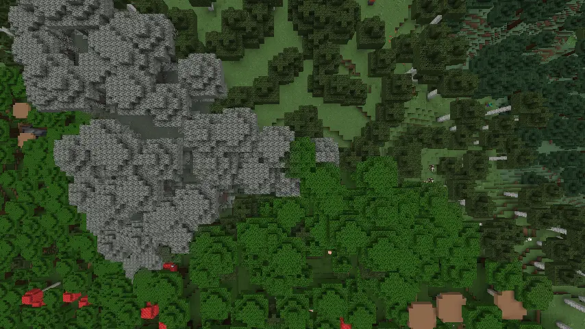 Minecraft Pale Garden Biome Generation Screenshot