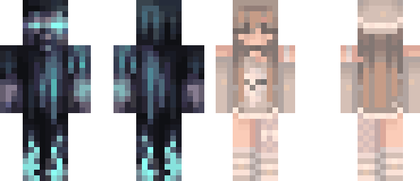 Minecraft Ghost Steve & Ghost Girl Skins