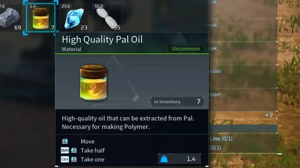 Palworld High Quality Pal Oil