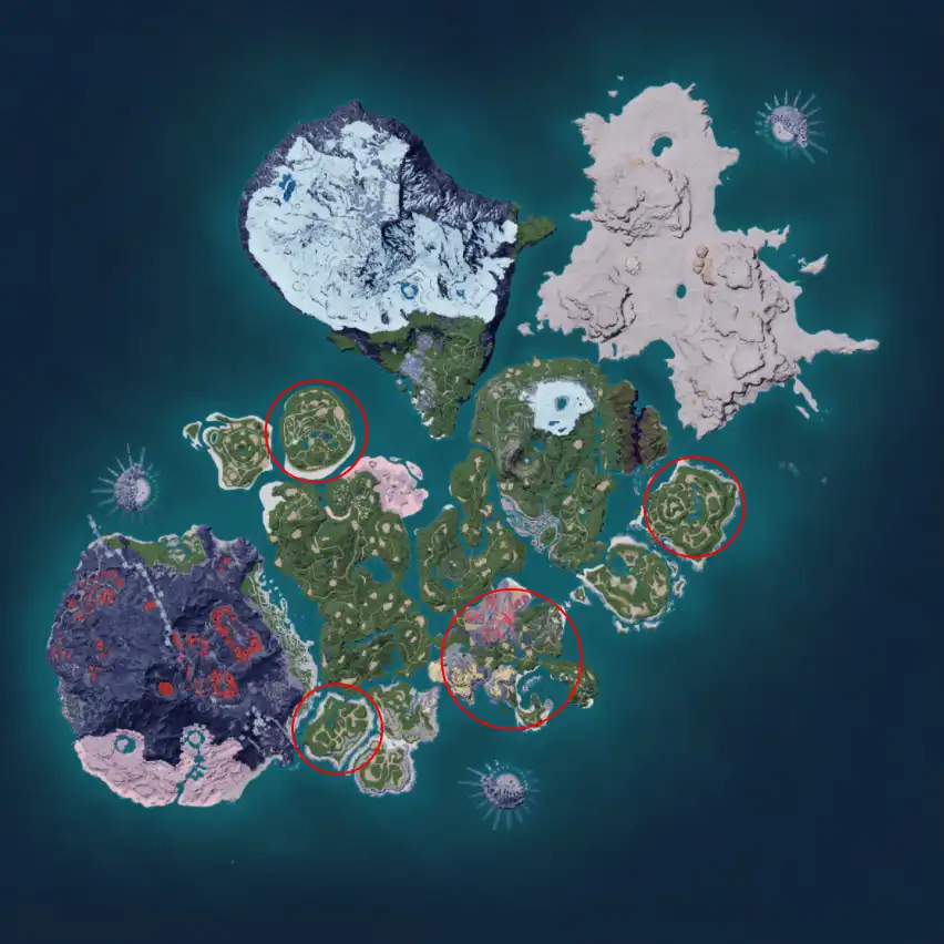 Palworld-Tanzee-Locations